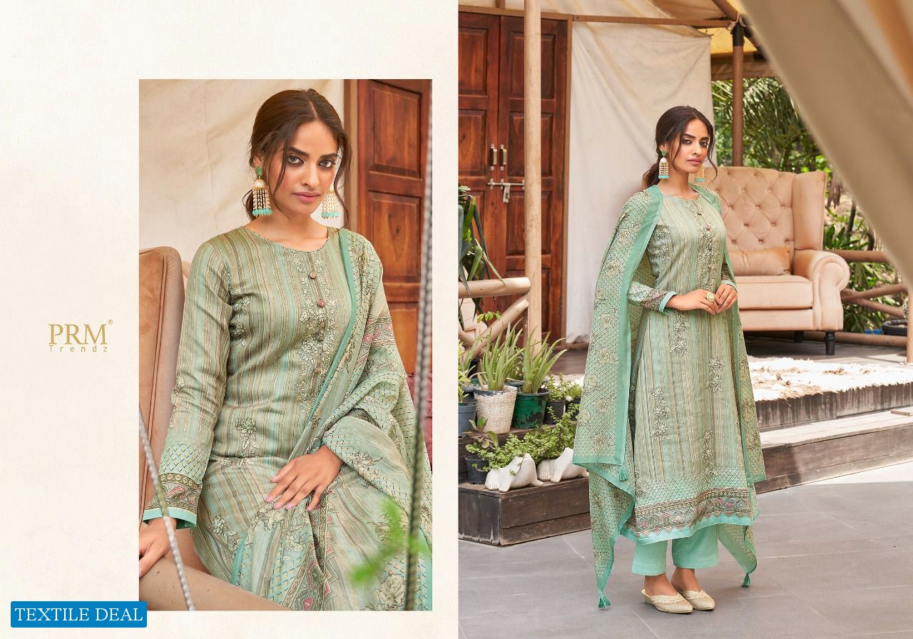 PRM Laam Wholesale Pure Jaam Cotton With Fancy Work Salwar Suits