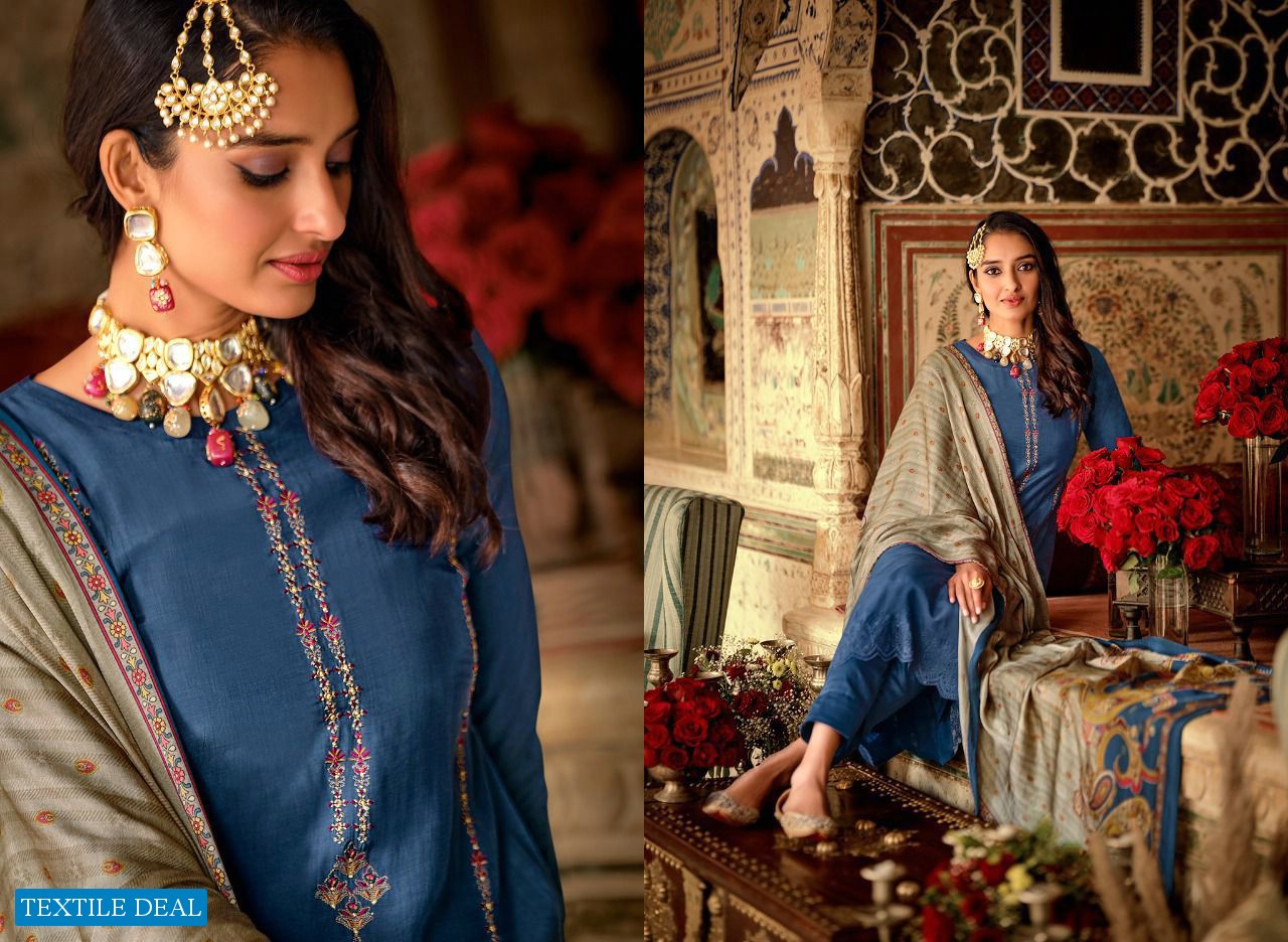 AIQA Silk Of Kashmir Vol-2 Wholesale Pure Mulberry Fancy Work Salwar Suits