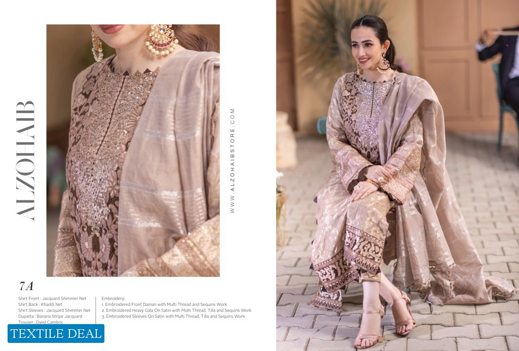 Alzohaib Mahiymaan Luxury Lawn Eid Edition Original Pakistani Salwar Suits
