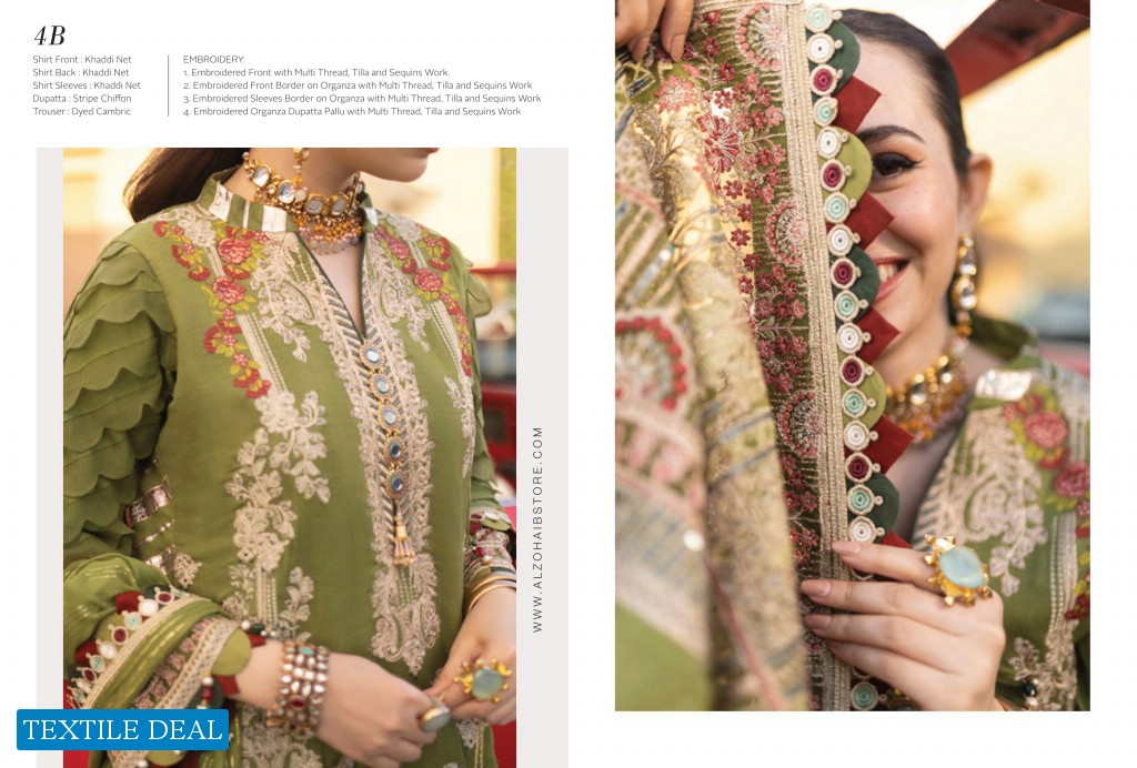 Alzohaib Mahiymaan Luxury Lawn Eid Edition Original Pakistani Salwar Suits