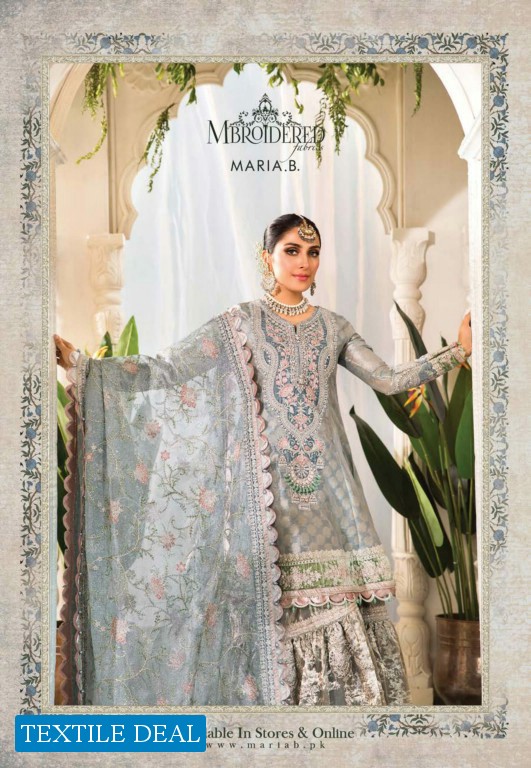 Maria B Ebroidered Fabrics Festive Eid Designer pakistani Suits