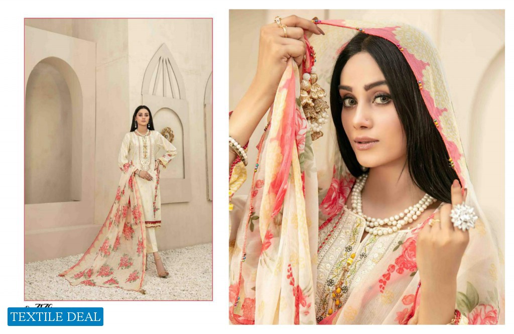 Tawakkal Melika Lawn Print Embroidered Chiffon Dupatta Pakistani Suits
