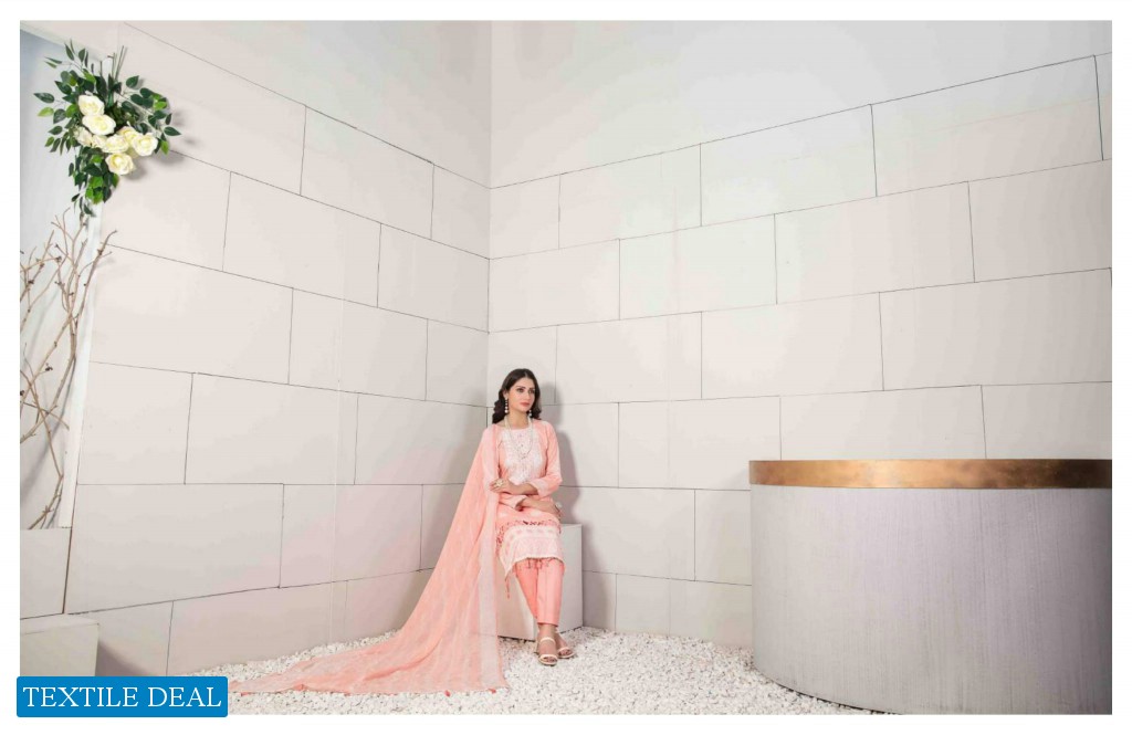 Tawakkal Eshal Lawn Print Embroidered Chiffon Dupatta Pakistani Suits