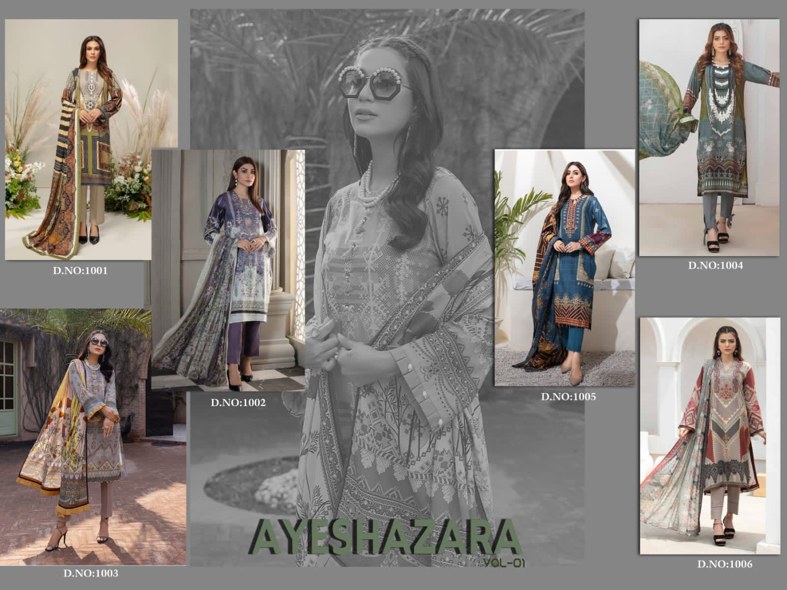 Ayesha Zara Vol-1 Wholesale Karachi Print Pure Cotton Dress Material
