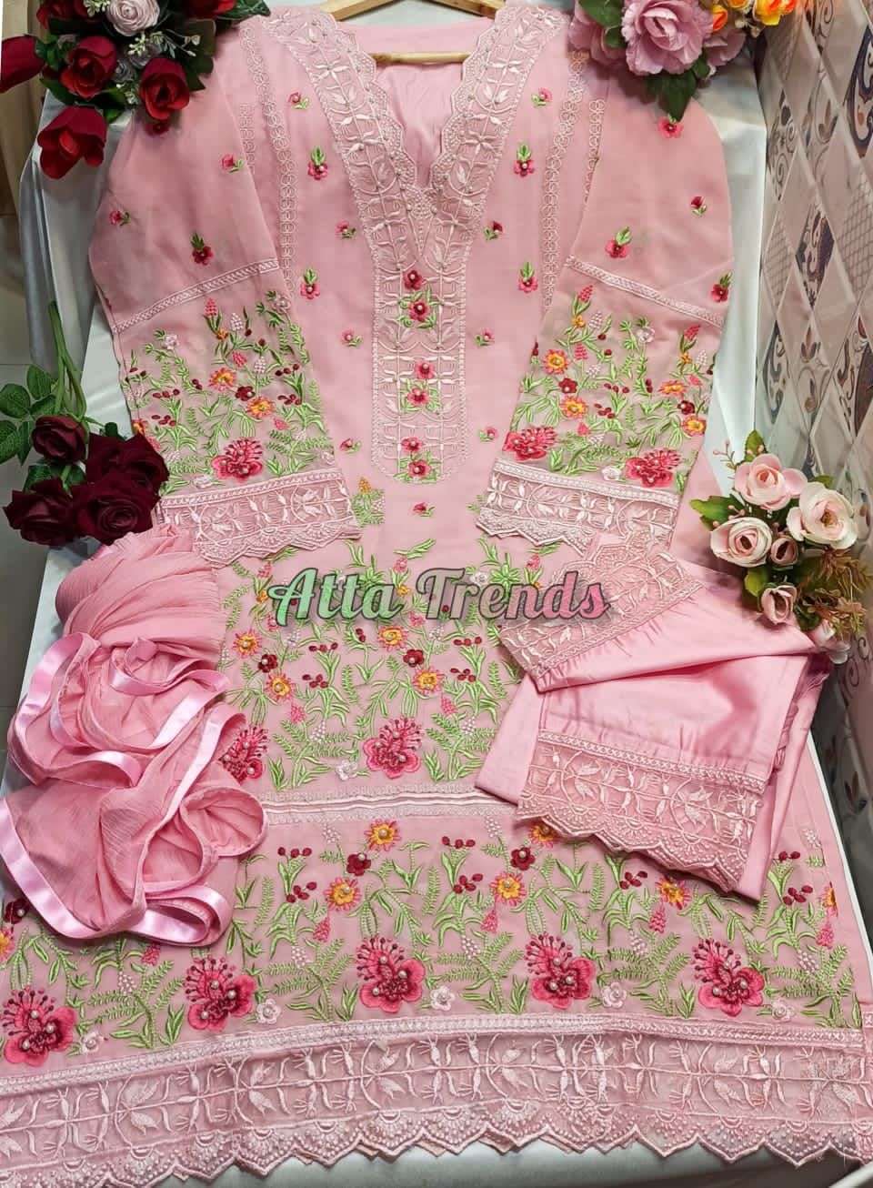 ATTA TRENDZ D NO 2713 EXCLUSIVE EID SPECIAL READYMADE WORK SALWAR KAMEEZ