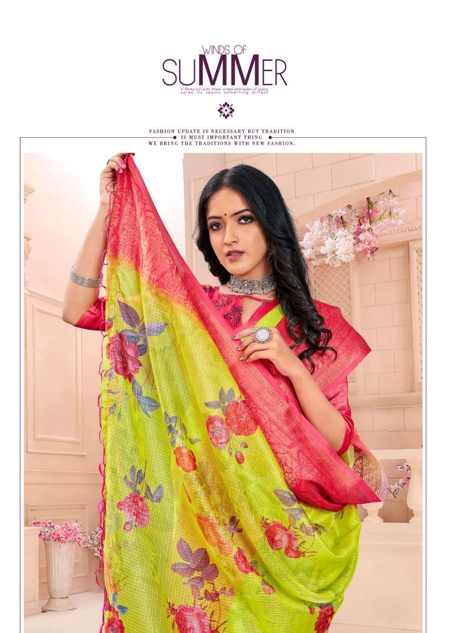 VINAMRA CORPORATION JAQARD DIGITAL VOL 3 COTTON SAREES COLLECTION