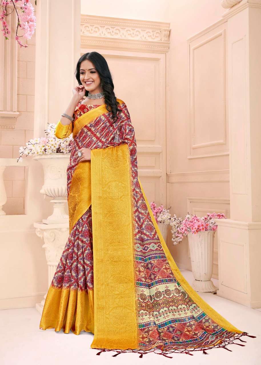 VINAMRA CORPORATION JAQARD DIGITAL VOL 3 COTTON SAREES COLLECTION