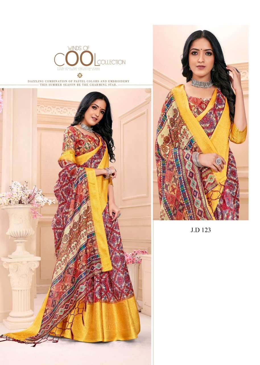 VINAMRA CORPORATION JAQARD DIGITAL VOL 3 COTTON SAREES COLLECTION