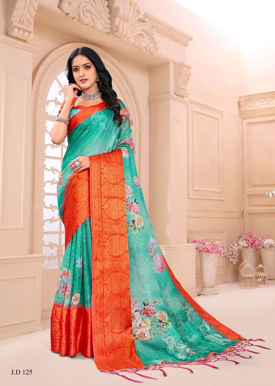 VINAMRA CORPORATION JAQARD DIGITAL VOL 3 COTTON SAREES COLLECTION