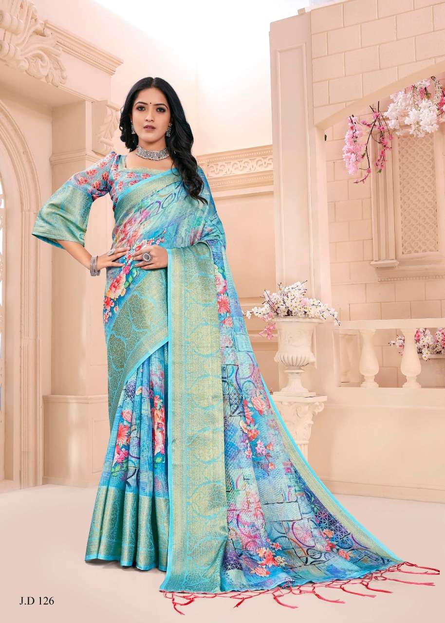 VINAMRA CORPORATION JAQARD DIGITAL VOL 3 COTTON SAREES COLLECTION