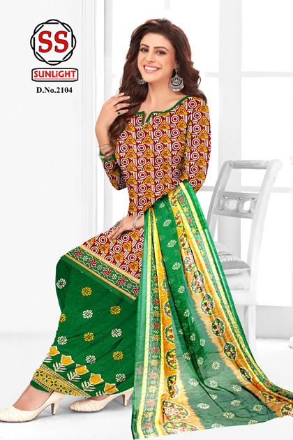 SSC Sunlight Wholesale Pure Cotton Printed Dress Material