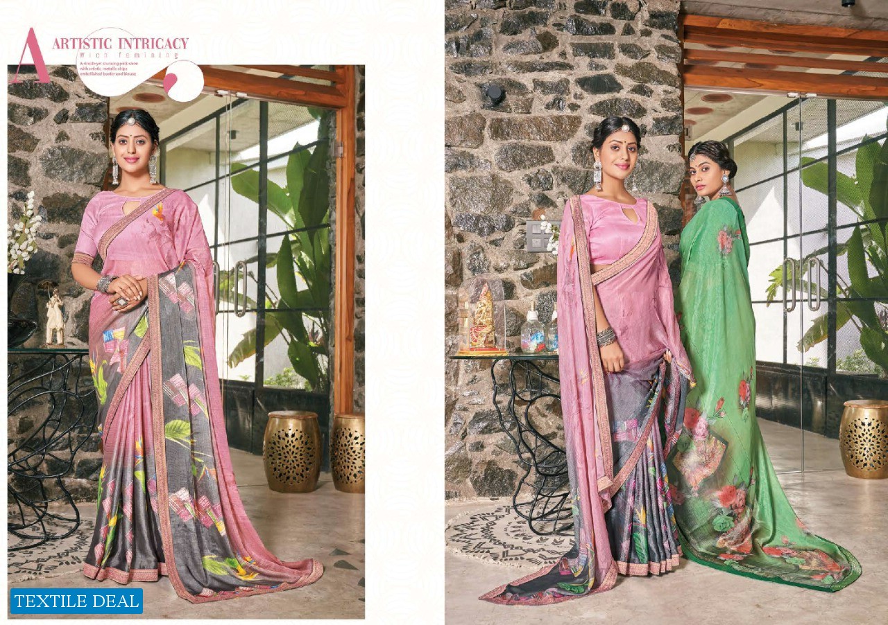 SAROJ DELIGHT VOL 4 KHUSHI BRASSO DIGITAL PRINTED CASUAL WEAR SAREES