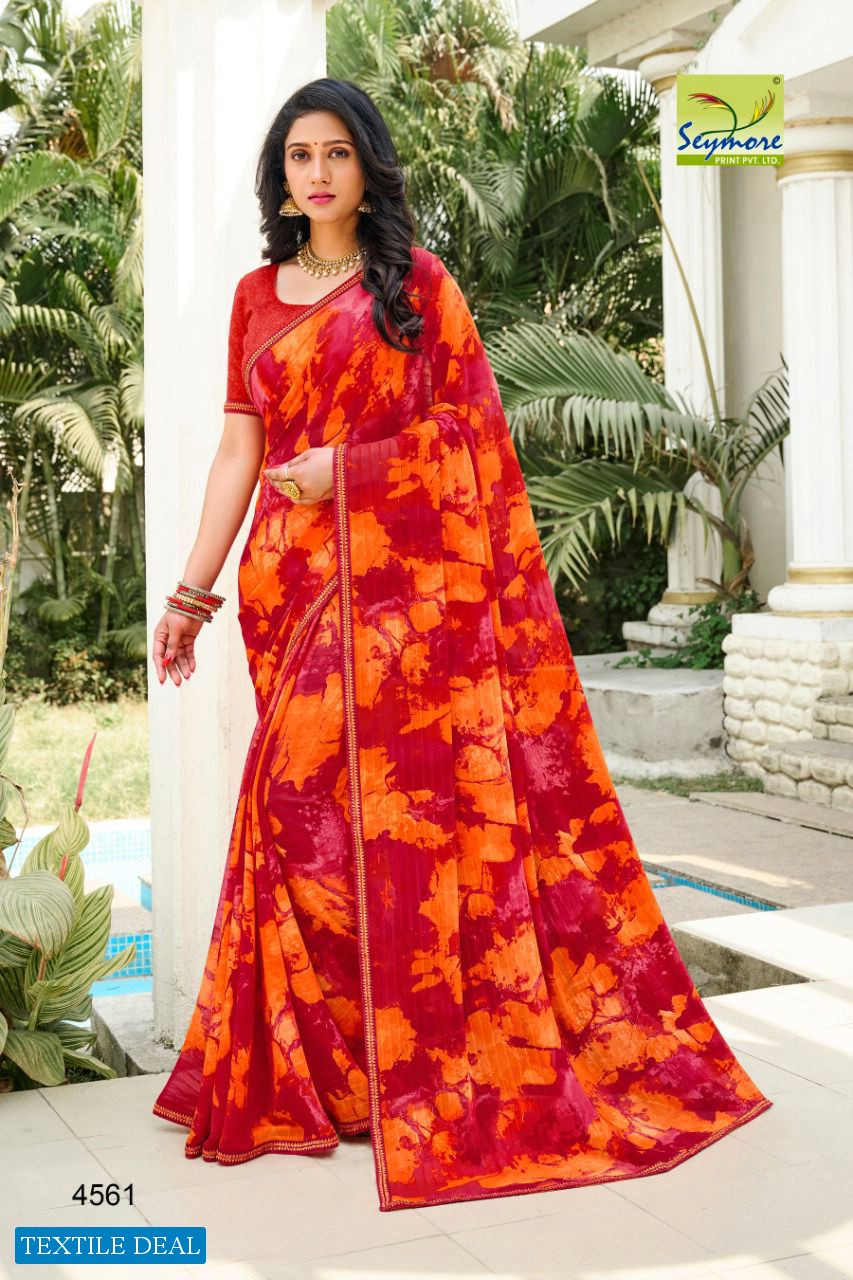 Seymore Pushpa Wholesale Georgette Printed Ethnic Sarees