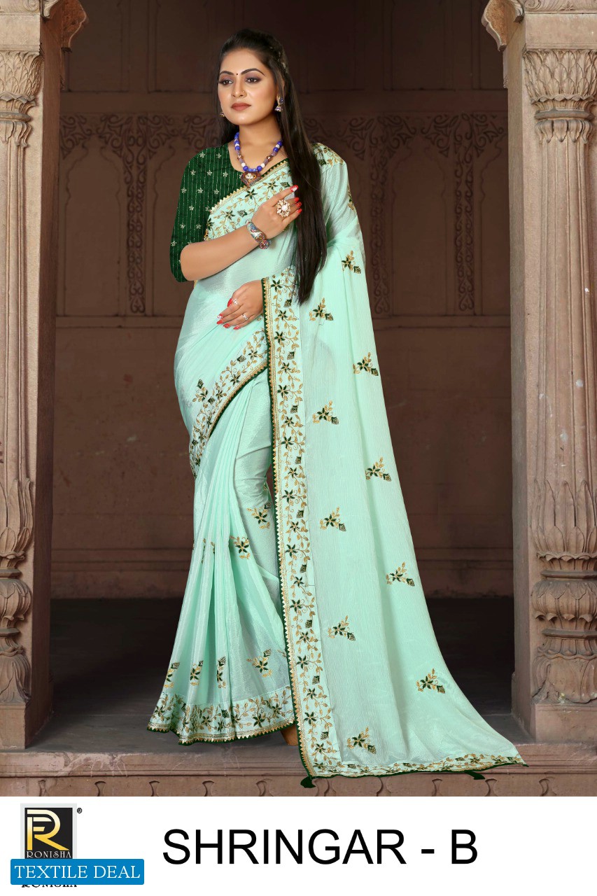 Ronisha Shringar Wholesale Fancy Casual Indian Sarees