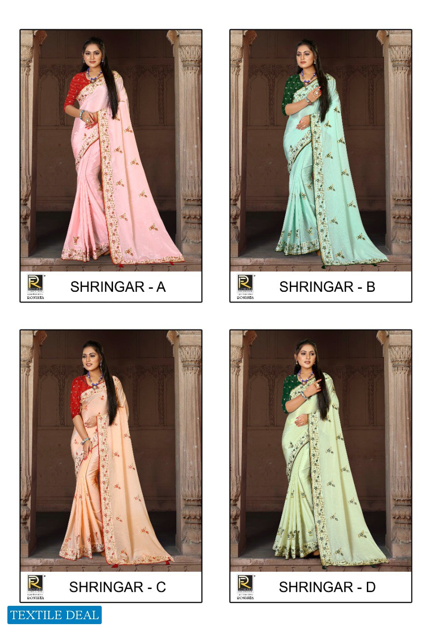 Ronisha Shringar Wholesale Fancy Casual Indian Sarees