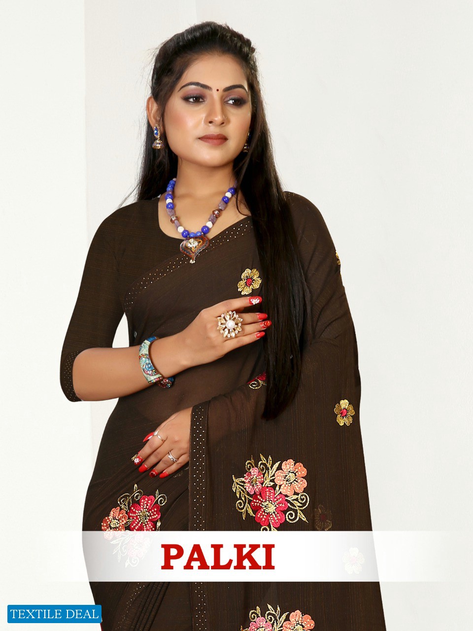 Ronisha Palki Wholesale Siroski Designer Border Sarees