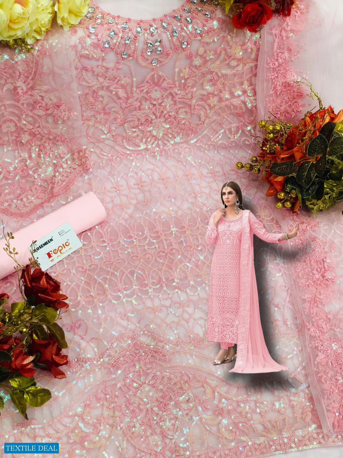 Fepic Rosemeen C-1185 Wholesale Pakistani Concept Dress