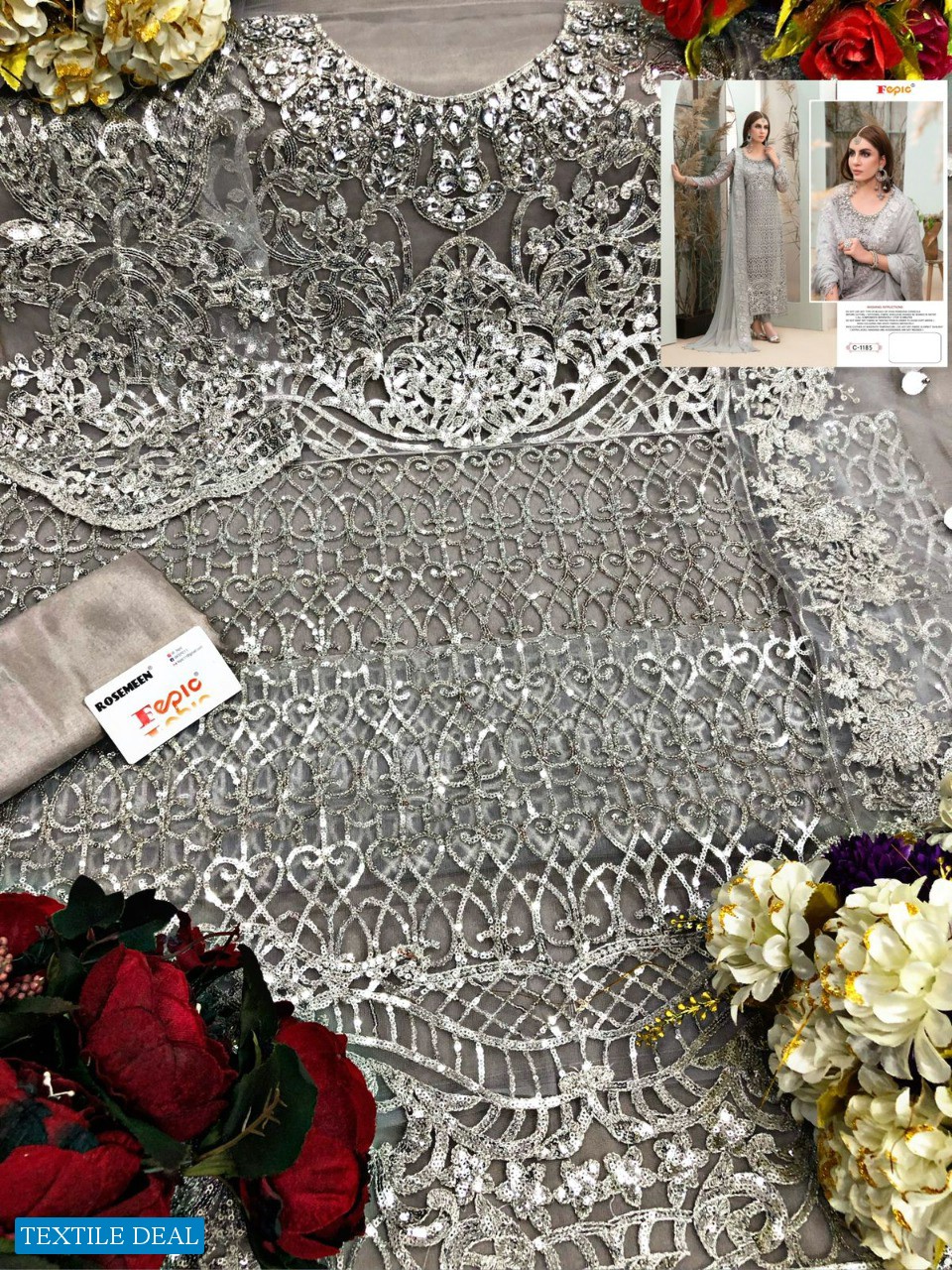 Fepic Rosemeen C-1185 Wholesale Pakistani Concept Dress