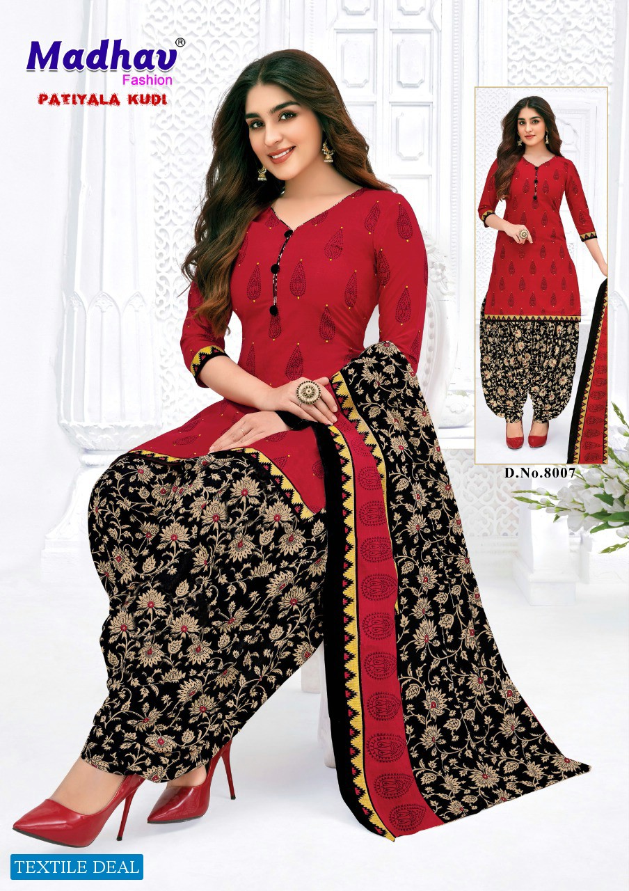 Madhav Patiyala Kudi Vol-8 Wholesale Unstitched Cotton Dress Material