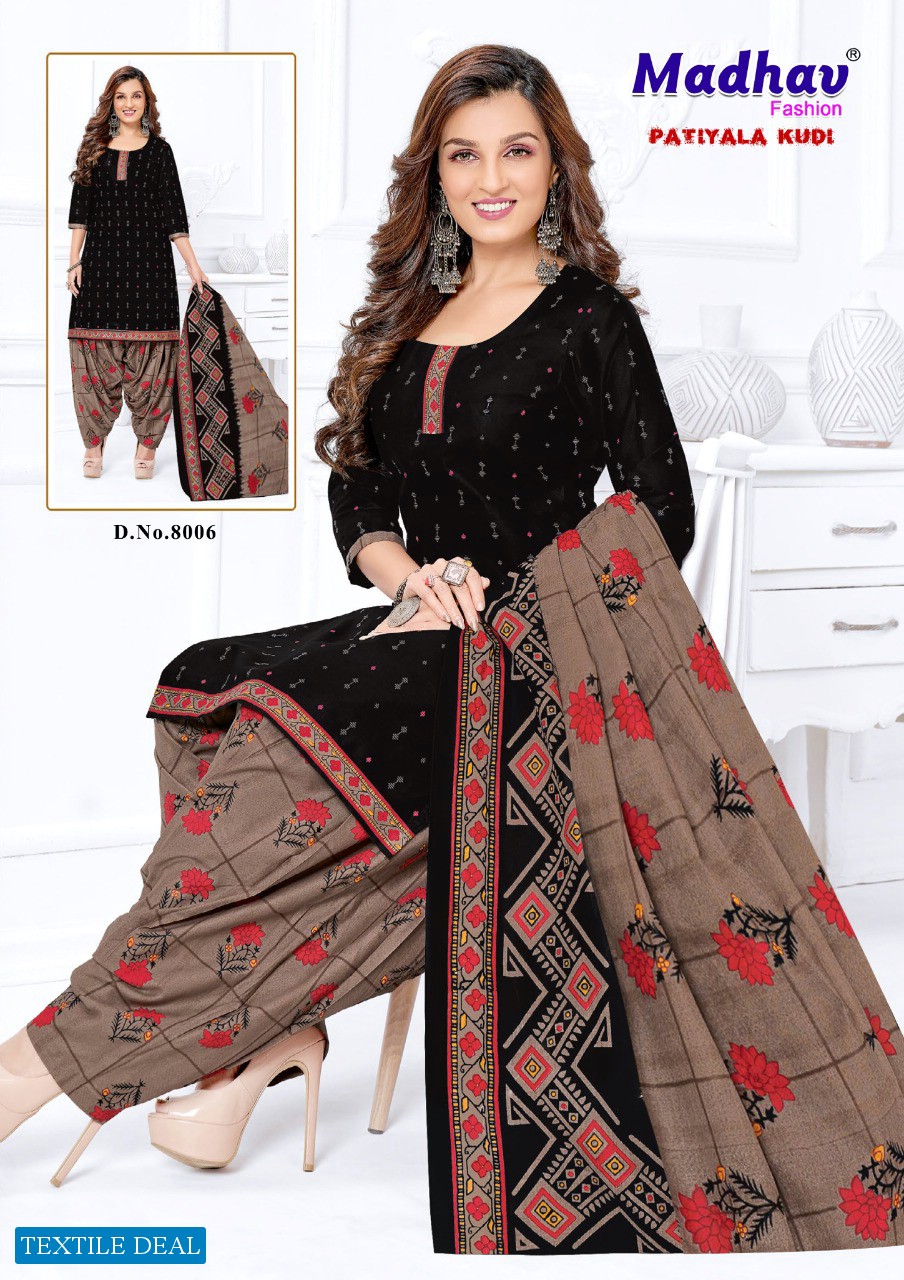 Madhav Patiyala Kudi Vol-8 Wholesale Unstitched Cotton Dress Material