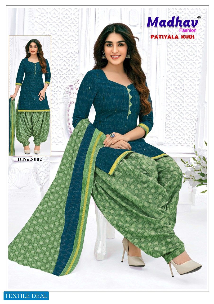 Madhav Patiyala Kudi Vol-8 Wholesale Unstitched Cotton Dress Material