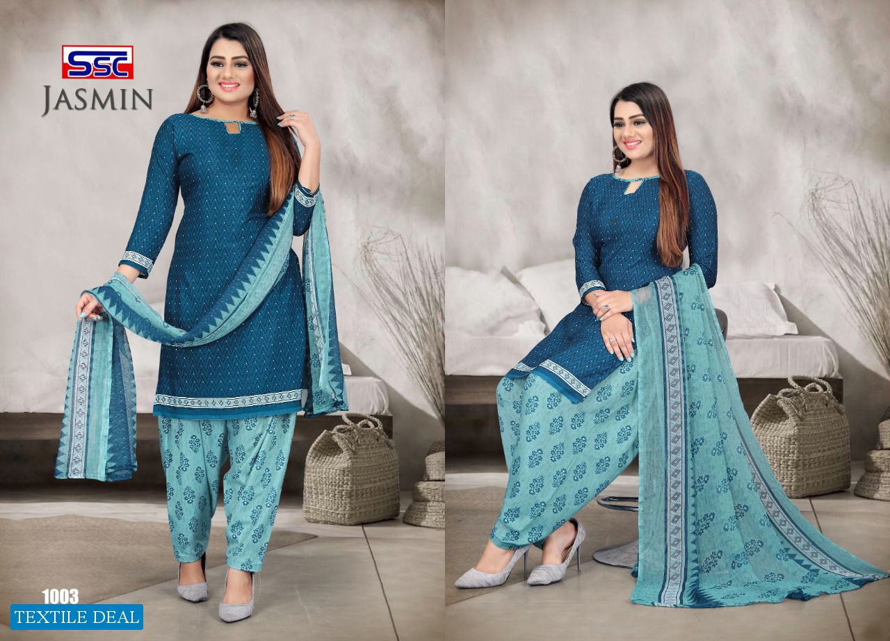 SSC Jasmine Vol-24 Wholesale Pure Cotton Unstitched Dress Material