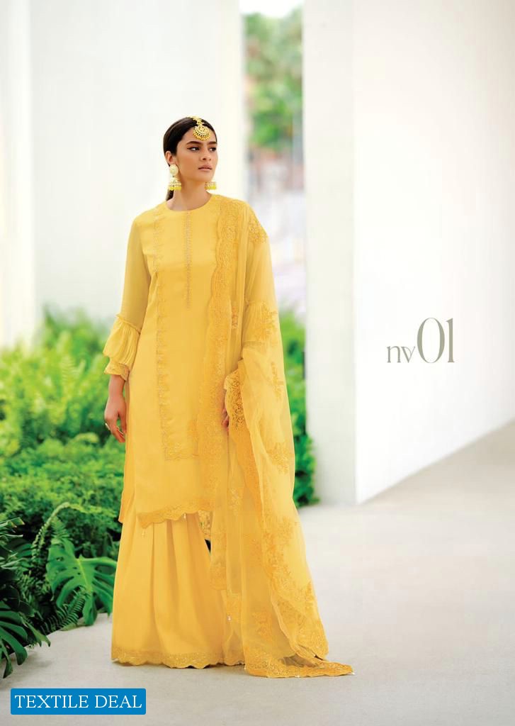 Varsha Nivanshi Wholesale Viscose Organza Embroidered Salwar Suits