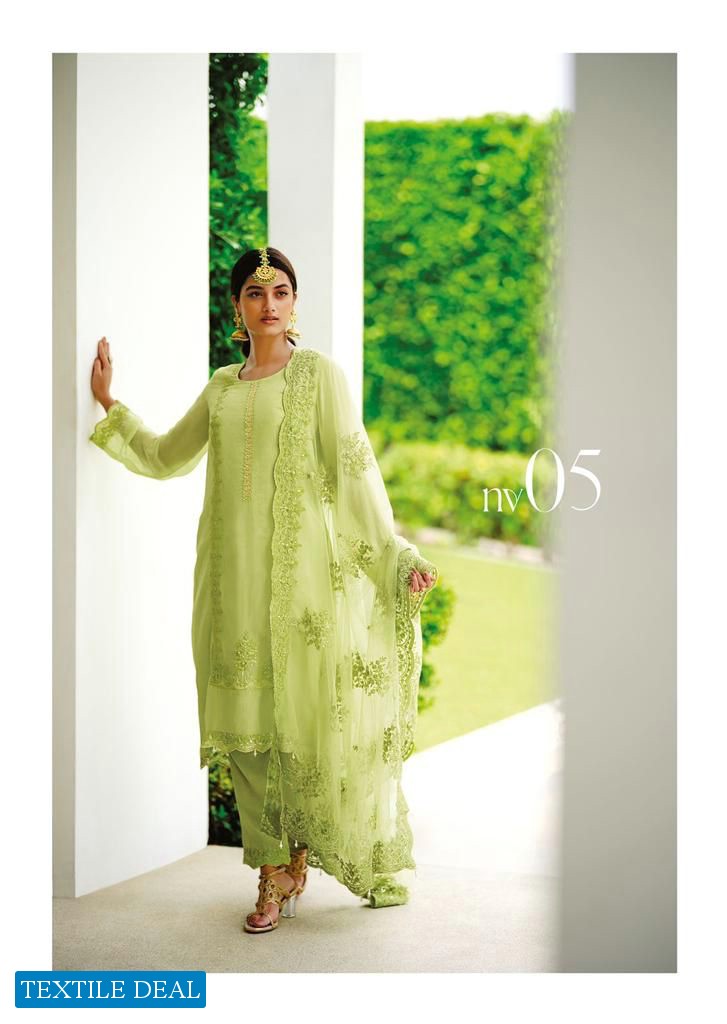 Varsha Nivanshi Wholesale Viscose Organza Embroidered Salwar Suits