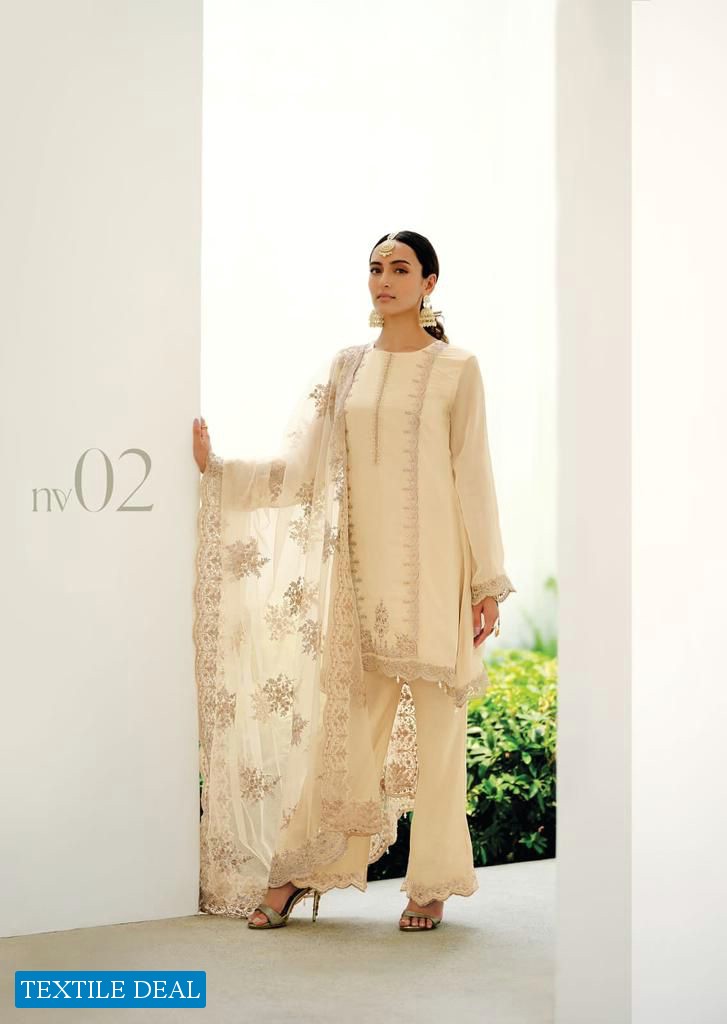 Varsha Nivanshi Wholesale Viscose Organza Embroidered Salwar Suits