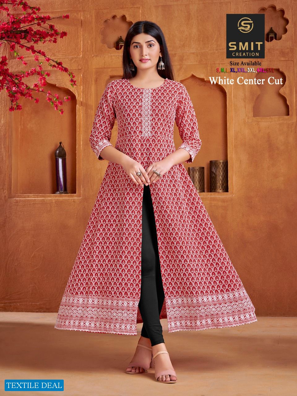 POONAM DESIGNER WHITE CENTER CUT GOWN COLLECTION BY SMIT CREATION