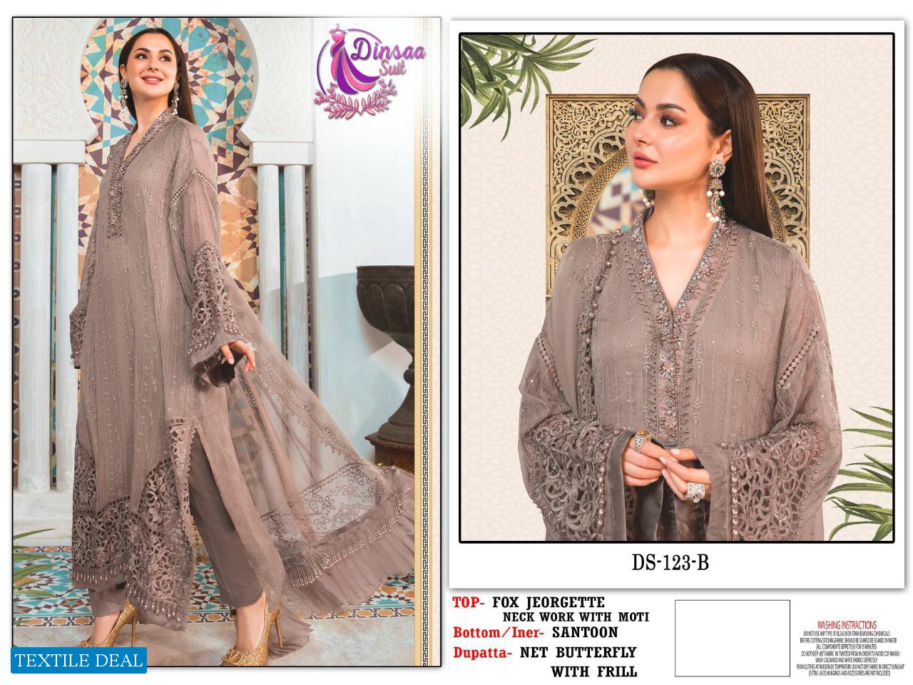 Dinsaa D.no 123 Colour Wholesale Pakistani Concept Dress