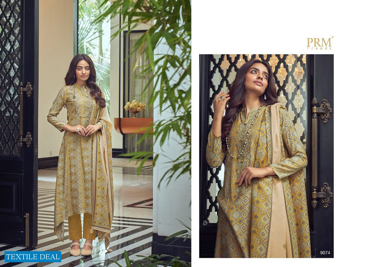 PRM Vogue Vol-5 Wholesale Pure Muslin Viscose With Neck Work Salwar Suits