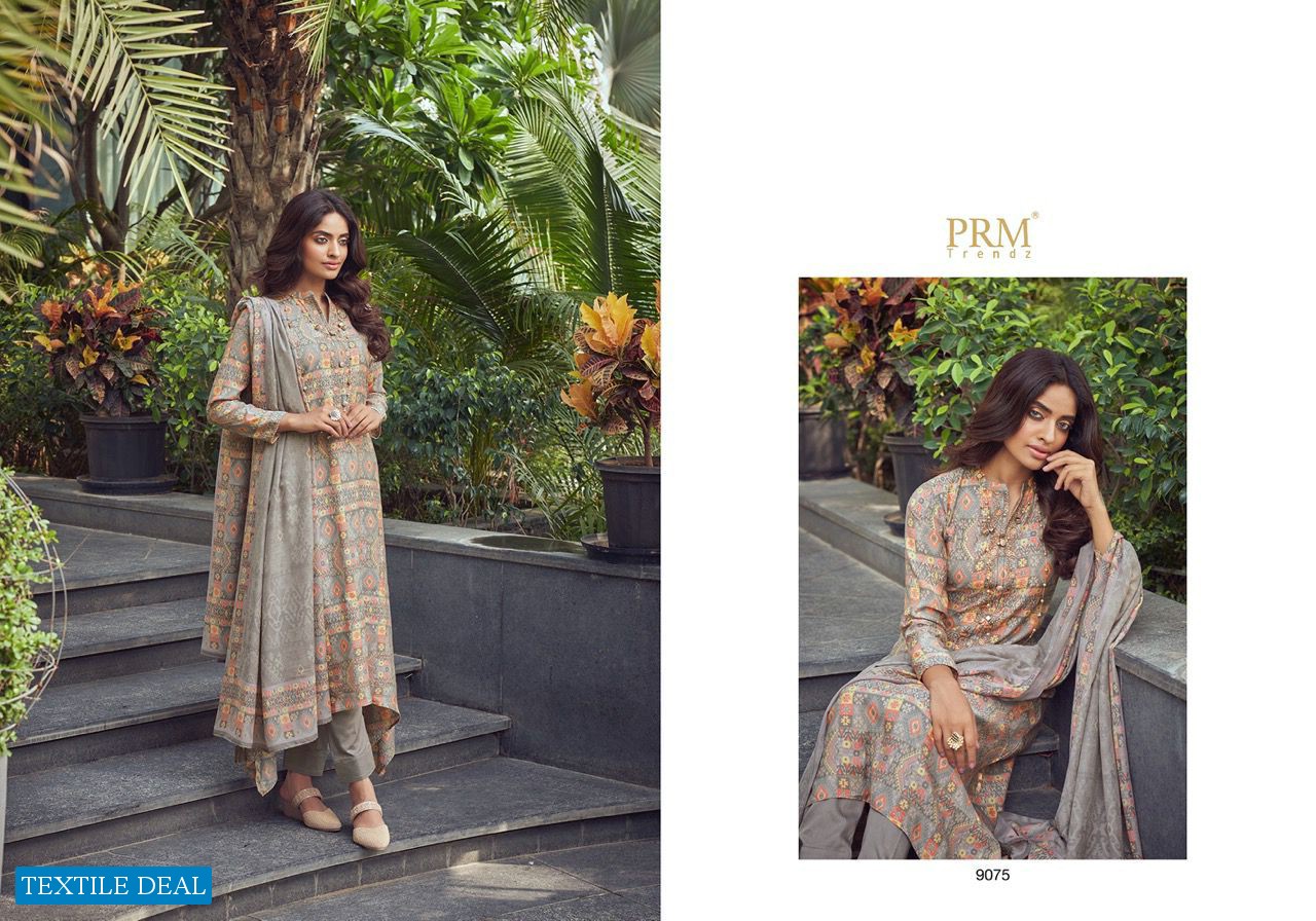 PRM Vogue Vol-5 Wholesale Pure Muslin Viscose With Neck Work Salwar Suits