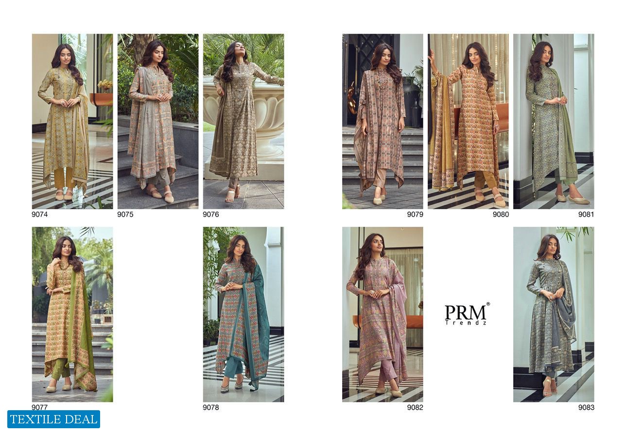 PRM Vogue Vol-5 Wholesale Pure Muslin Viscose With Neck Work Salwar Suits