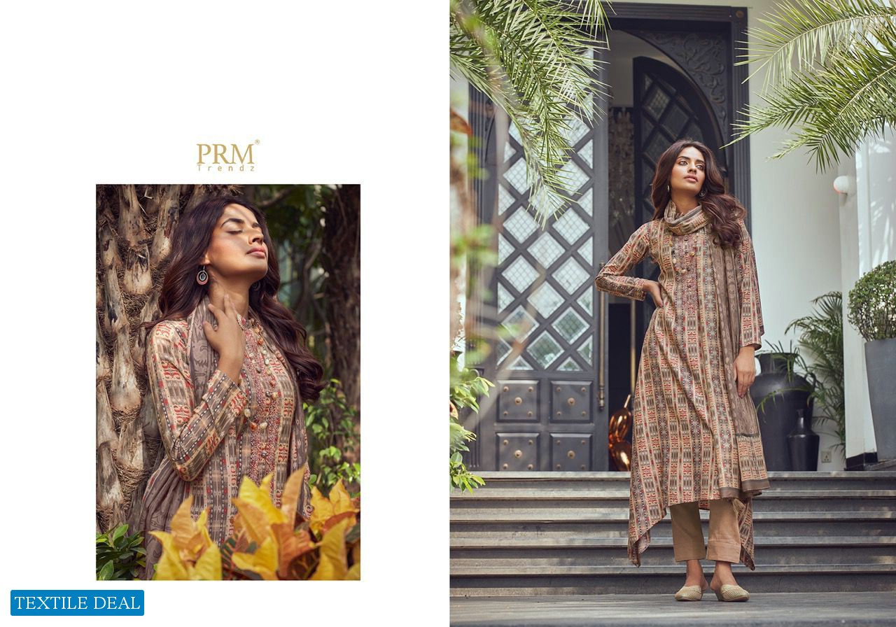 PRM Vogue Vol-5 Wholesale Pure Muslin Viscose With Neck Work Salwar Suits