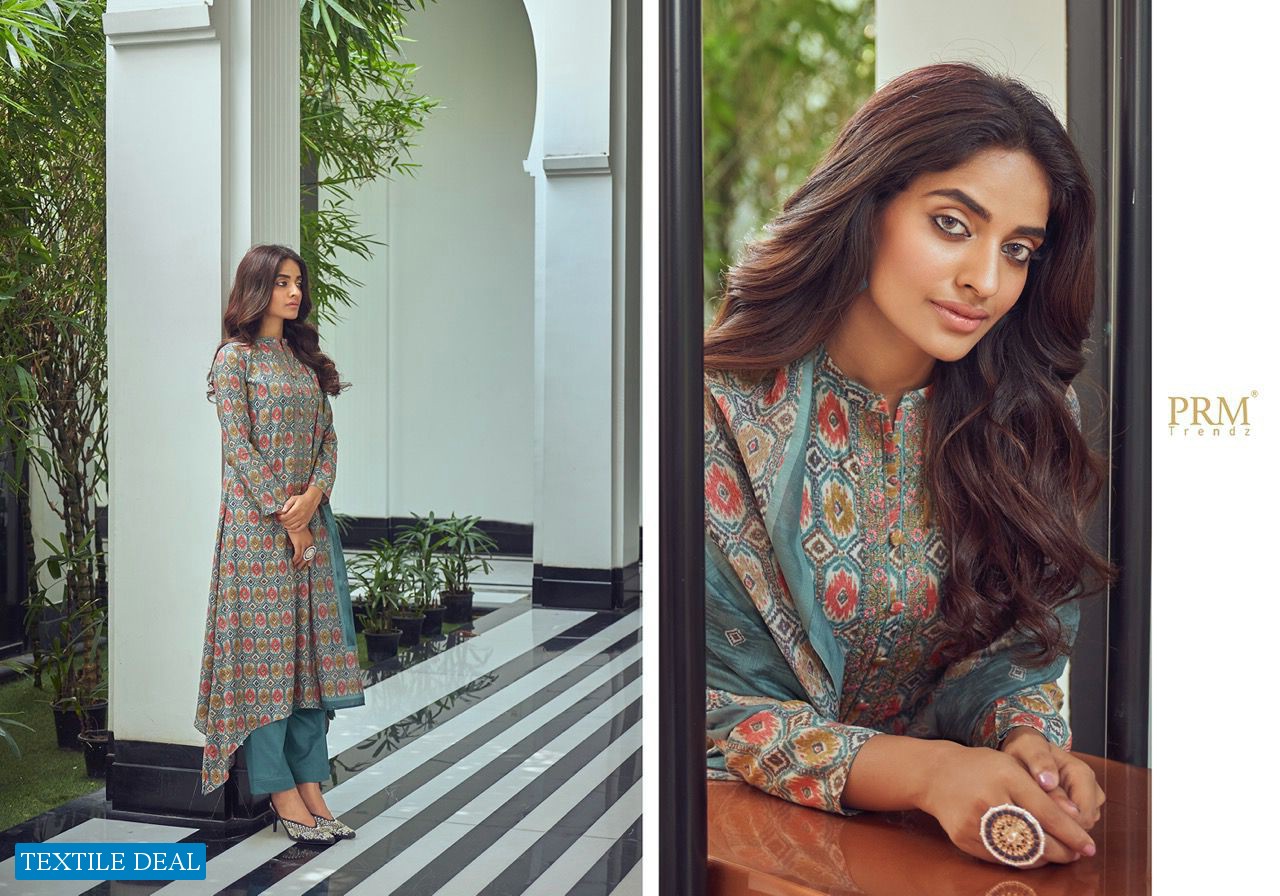 PRM Vogue Vol-5 Wholesale Pure Muslin Viscose With Neck Work Salwar Suits