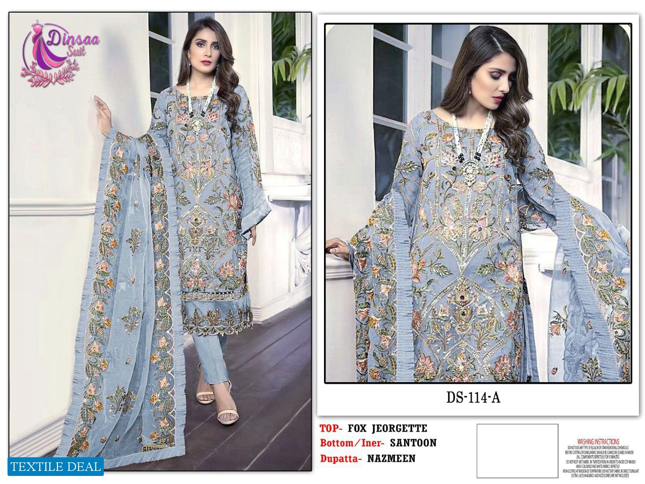 Dinsaa 114 Colour Wholesale Pakistani Concept Dress