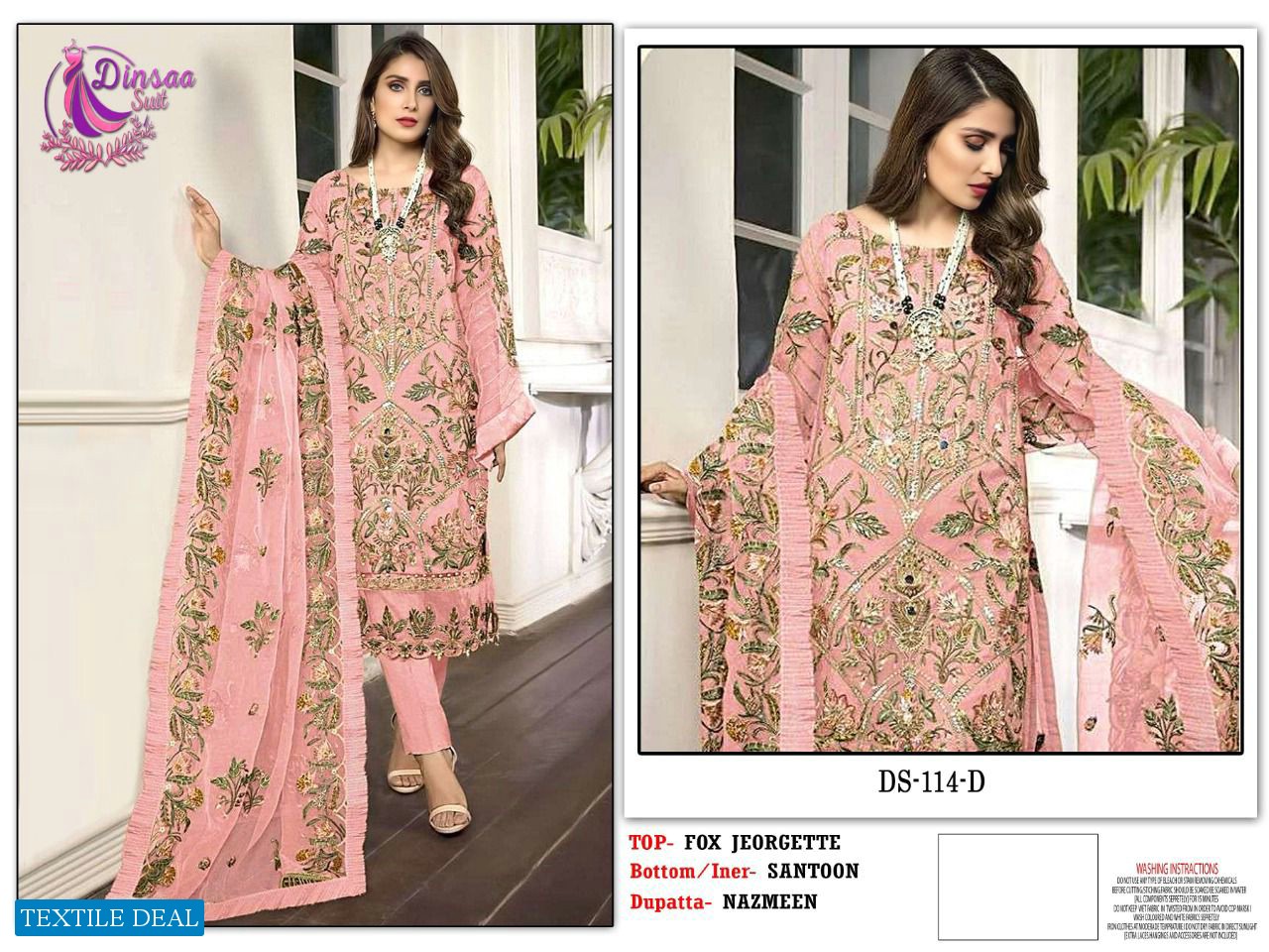 Dinsaa 114 Colour Wholesale Pakistani Concept Dress