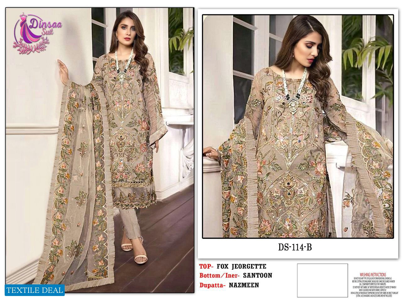Dinsaa 114 Colour Wholesale Pakistani Concept Dress