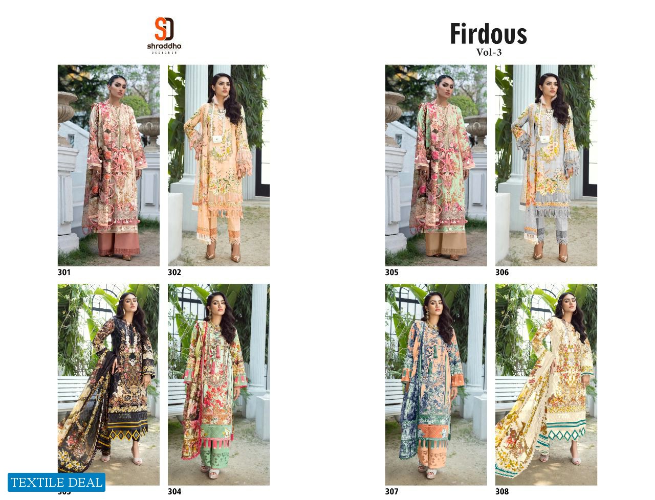 Shraddha FIrdous Vol-3 Wholesale Pakistani Concept Dress