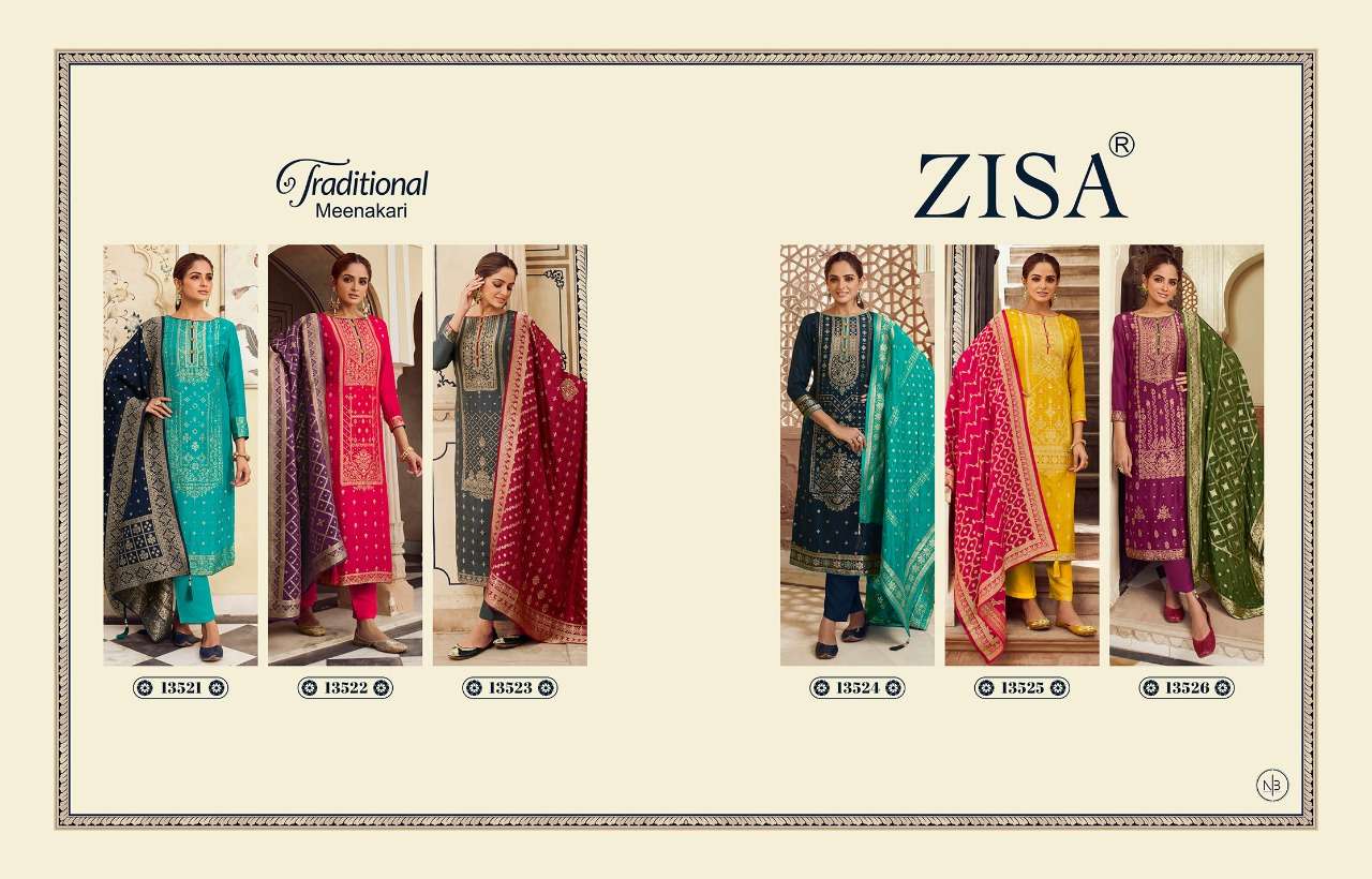 ZISA TRADITIONAL MEENAKARI EXCLUSIVE DESIGNER DRESSES NEW DESIGN