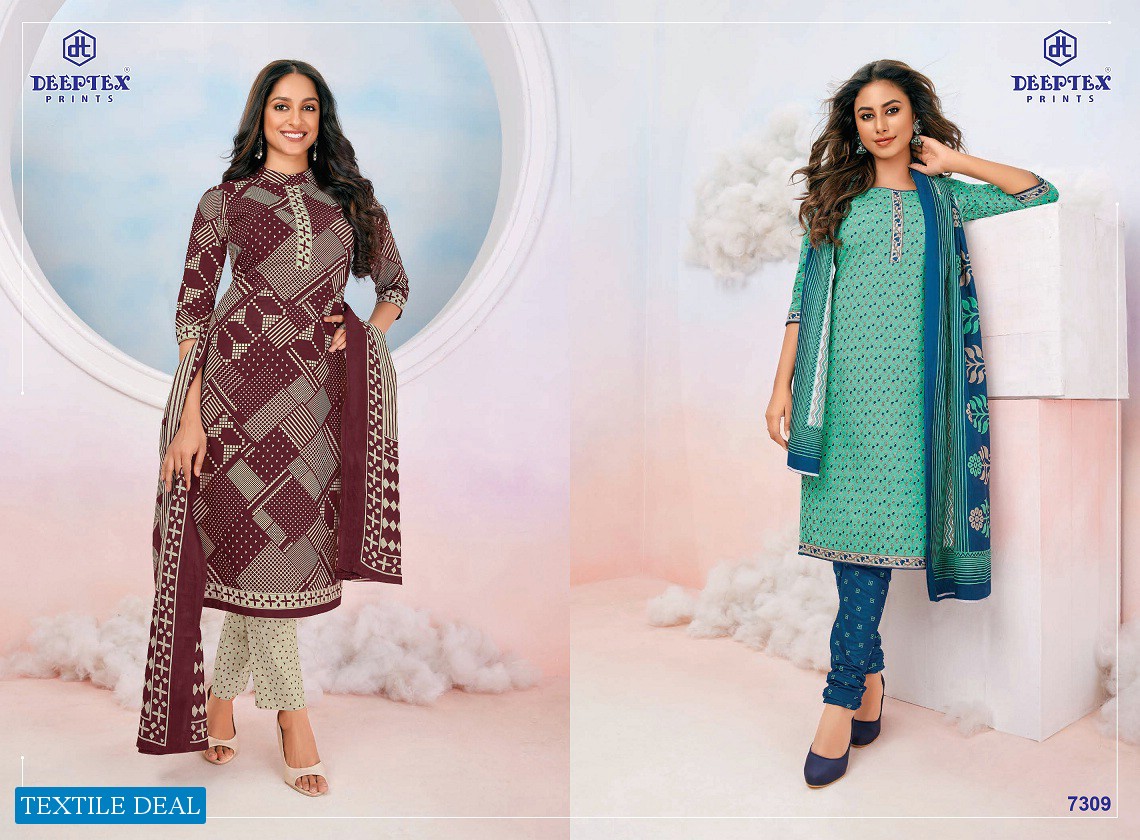 Deeptex Miss India Vol-73 Wholesale Pure Cotton Printed Dress Material