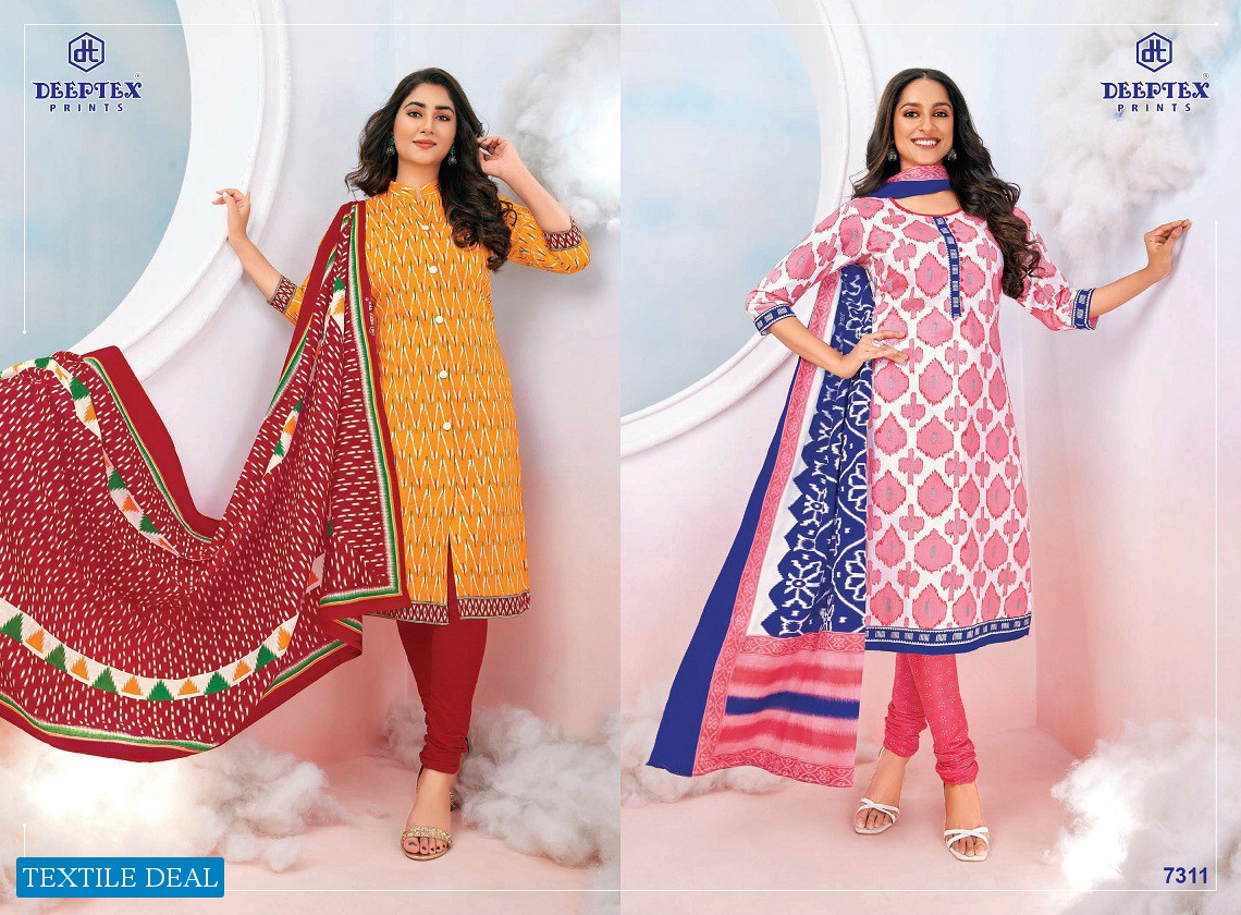 Deeptex Miss India Vol-73 Wholesale Pure Cotton Printed Dress Material