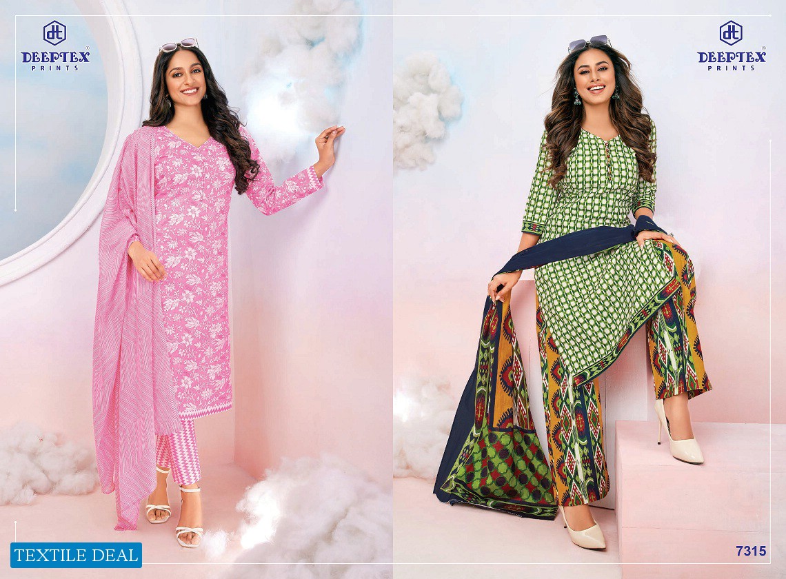 Deeptex Miss India Vol-73 Wholesale Pure Cotton Printed Dress Material