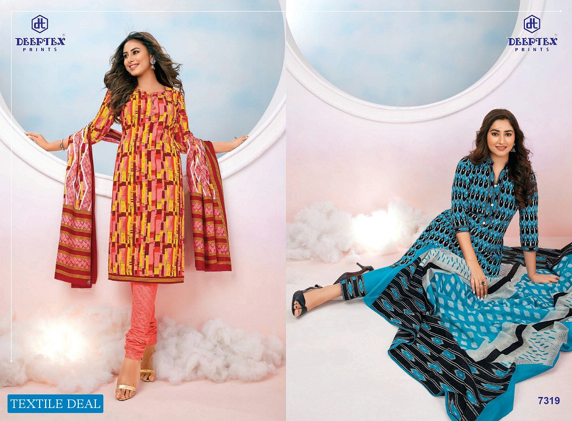 Deeptex Miss India Vol-73 Wholesale Pure Cotton Printed Dress Material