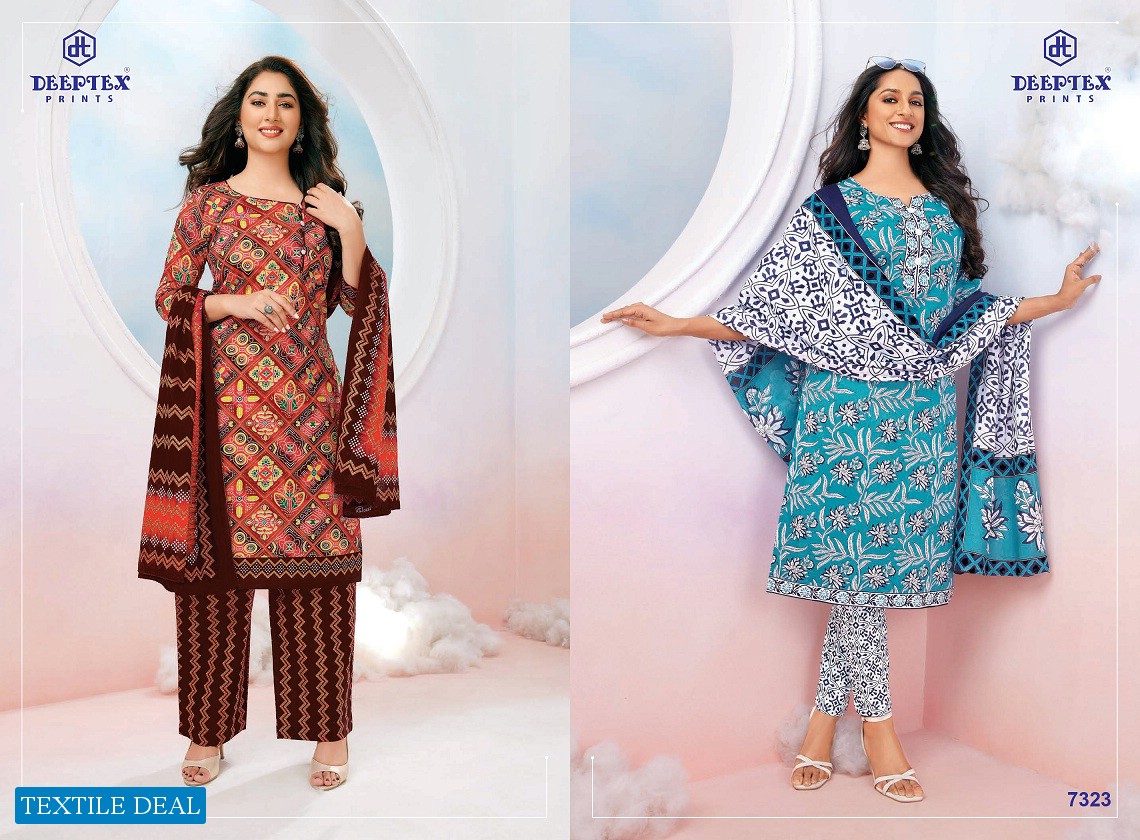 Deeptex Miss India Vol-73 Wholesale Pure Cotton Printed Dress Material