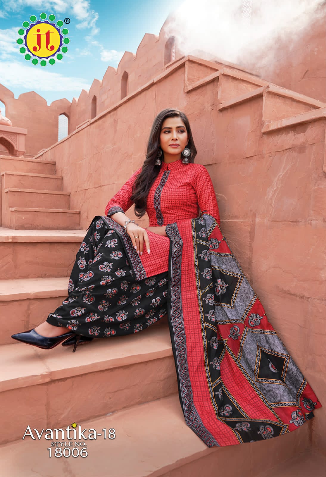 JT Avantika Vol-18 Wholesale Patiyala Special Cotton Printed Dress Material