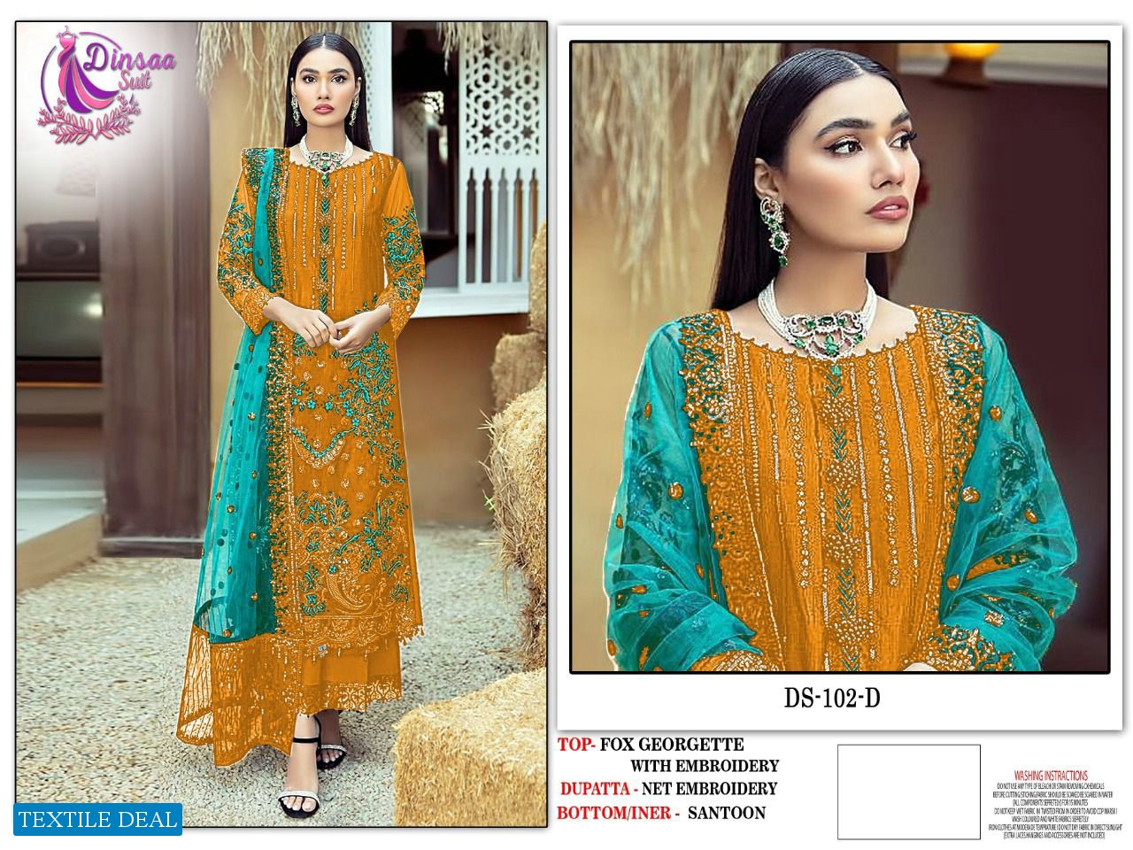 Dinsaa D.no 102 Colour Wholesale Pakistani Concept Dress