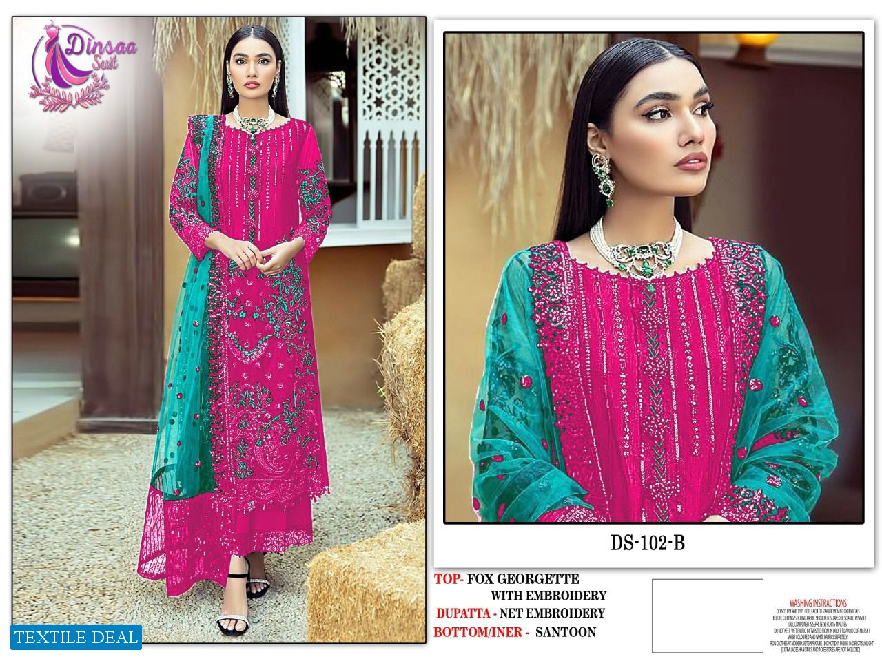 Dinsaa D.no 102 Colour Wholesale Pakistani Concept Dress