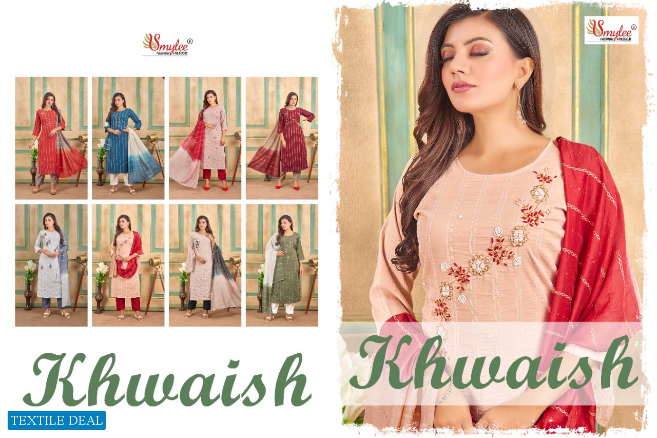 Smylee Khwaish Wholesale Full Stitched 3 Piece Salwar Suits